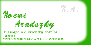 noemi aradszky business card